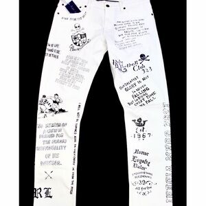 RALPH LAUREN PURPLE LABEL GRAFFITI JEANS SLIM FIT-size 32